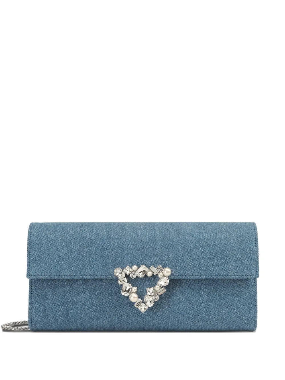 Драгоценный джинсовый клатч с сердечками Sergio Rossi, синий
Драгоценный джинсовый клатч с сердечками Sergio Rossi, синий