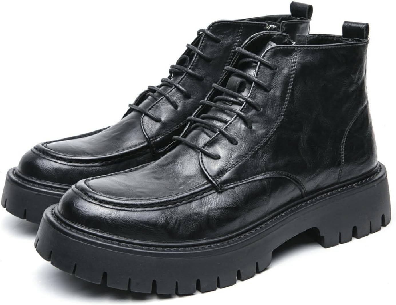 Мужские ботинки с текстурированной кожей, платформой и массивным низким каблуком, с боковой молнией, винтажный круглый носок, рифленая подошва, противоскользящая шнуровка, мотоциклетные ботинки Bhdjk, черный
Мужские ботинки с текстурированной кожей, платформой и массивным низким каблуком, с боковой молнией, винтажный круглый носок, рифленая подошва, противоскользящая шнуровка, мотоциклетные ботинки Bhdjk, черный