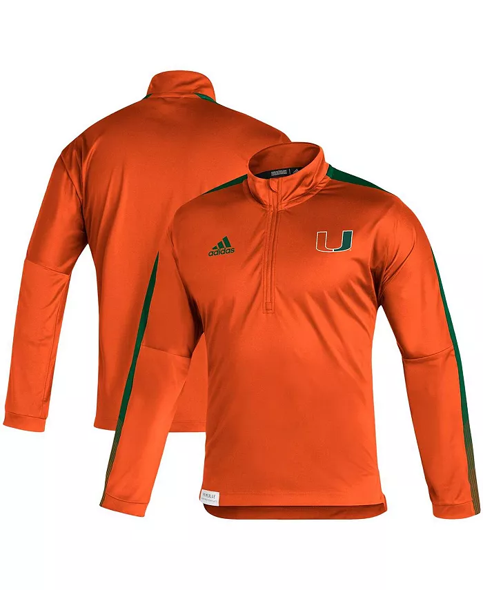 Мужская оранжевая куртка Miami Hurricanes 2021 с молнией на четверть adidas
Мужская оранжевая куртка Miami Hurricanes 2021 с молнией на четверть adidas