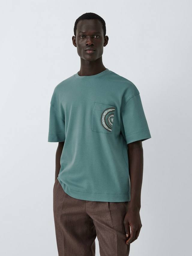 Футболка из хлопка с вышитым карманом John Lewis, North Atlantic
Футболка из хлопка с вышитым карманом John Lewis, North Atlantic