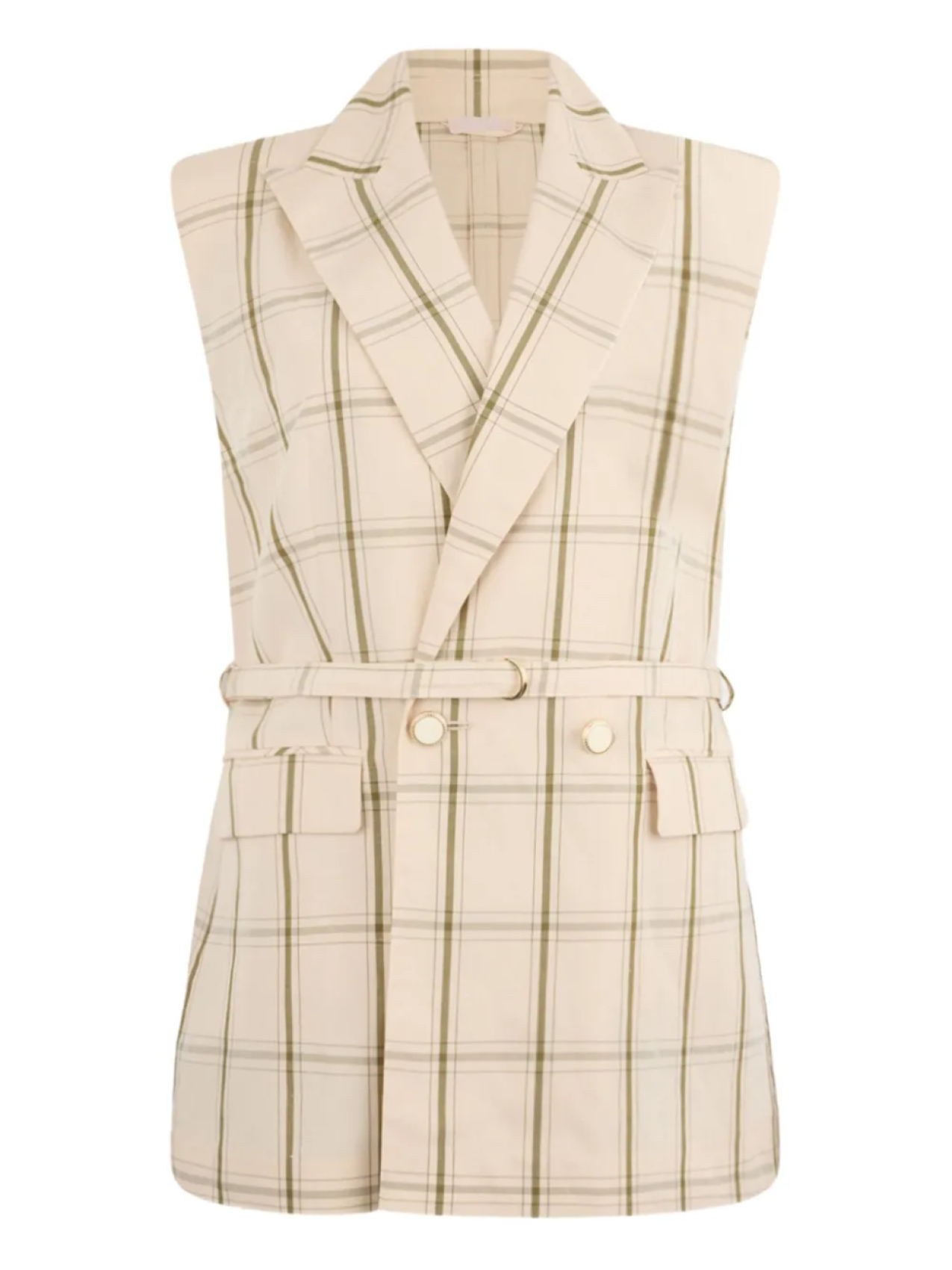 Жилет в клетку из льняной смеси LIU JO, нейтральный
Жилет в клетку из льняной смеси LIU JO, нейтральный