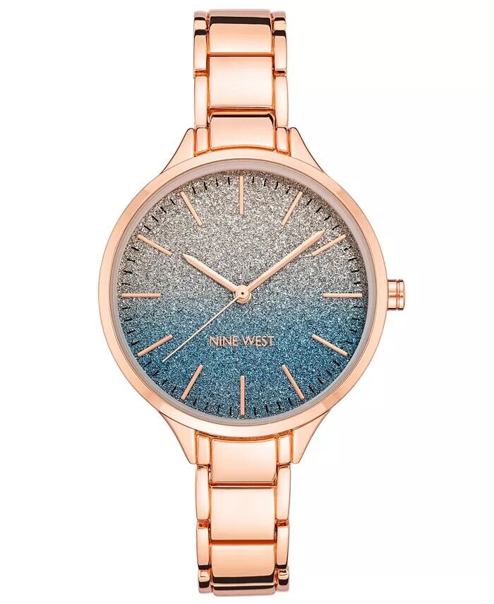 Женские кварцевые часы-браслет из сплава розового золота, 36 мм Nine West, мультиколор
Женские кварцевые часы-браслет из сплава розового золота, 36 мм Nine West, мультиколор