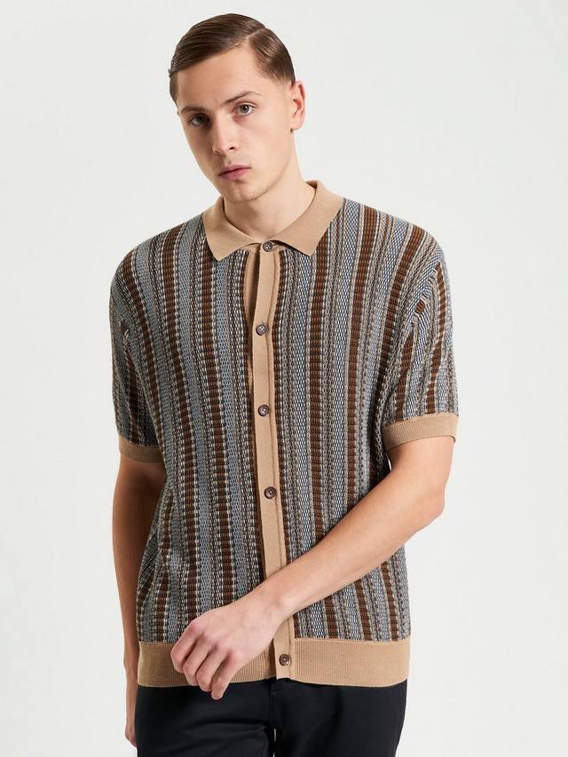 Текстурированная полосатая вязаная рубашка Ben Sherman, Dark Navy
Текстурированная полосатая вязаная рубашка Ben Sherman, Dark Navy