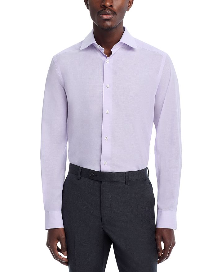 Льняная и хлопковая рубашка Jack Victor, фиолетовый 
Льняная и хлопковая рубашка Jack Victor, фиолетовый