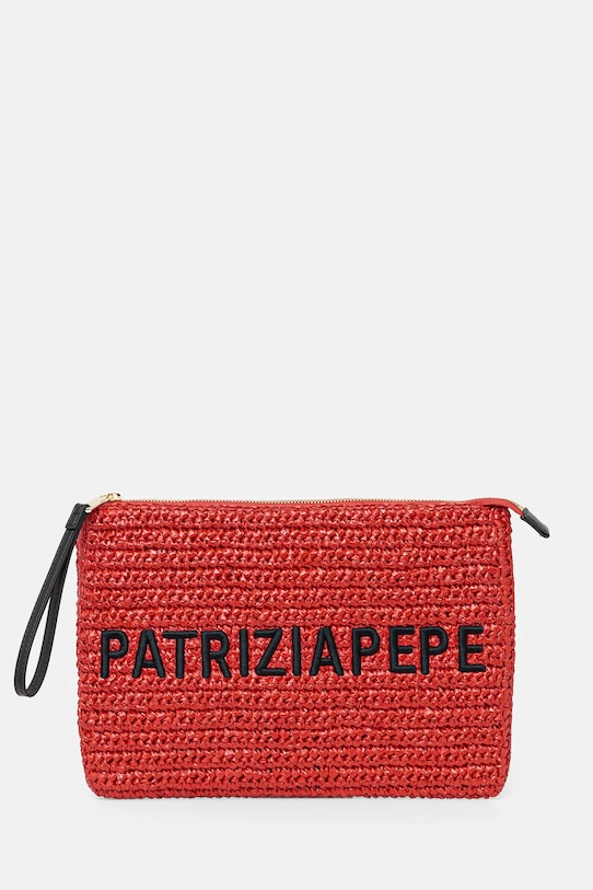 Кожаный клатч Patrizia Pepe, красный 
Кожаный клатч Patrizia Pepe, красный