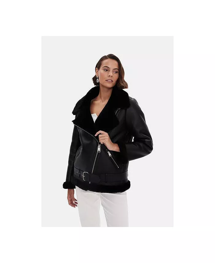 Женская куртка из натуральной овчины Furniq UK, черный
Женская куртка из натуральной овчины Furniq UK, черный