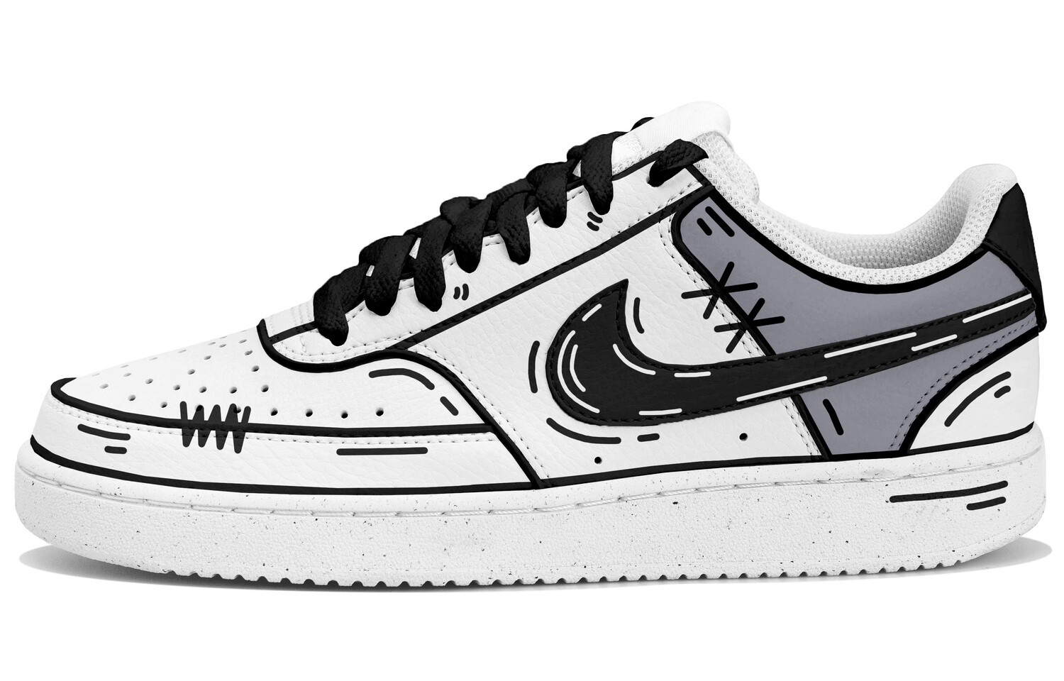 Кроссовки Nike Court Vision 1 Skateboarding Shoes Women's Low-top Black/white/gray, черный/белый/серый
Кроссовки Nike Court Vision 1 Skateboarding Shoes Women's Low-top Black/white/gray, черный/белый/серый