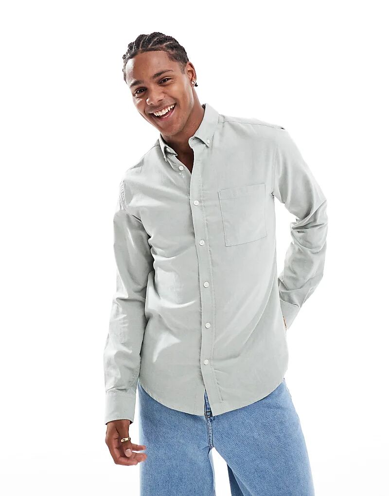 Рубашка оксфорд узкого кроя на пуговицах зеленого цвета ONLY & SONS
Рубашка оксфорд узкого кроя на пуговицах зеленого цвета ONLY & SONS