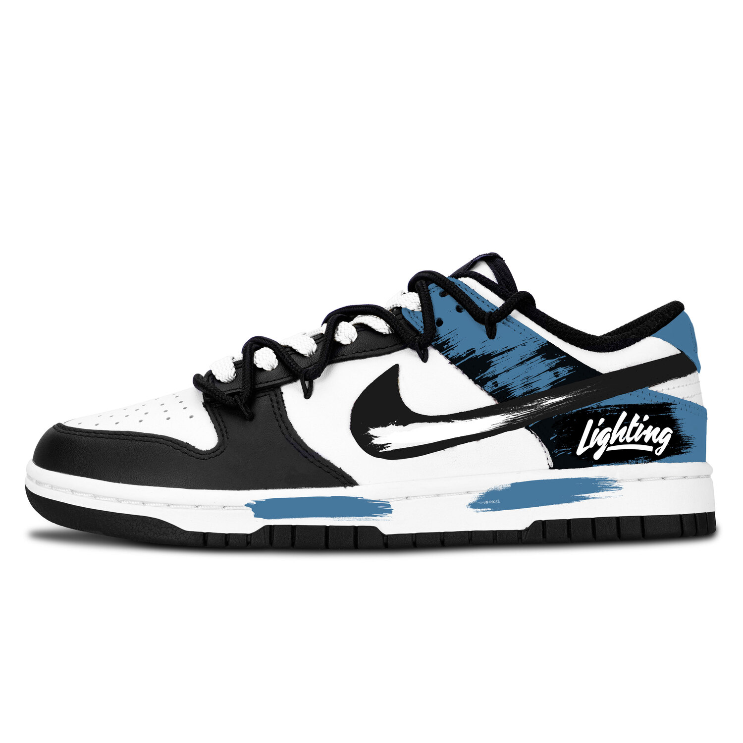 Nike Кроссовки для скейтбординга Dunk Black White, Ink Light Elegance Blue, износостойкие, низкие, унисекс, синий
Nike Кроссовки для скейтбординга Dunk Black White, Ink Light Elegance Blue, износостойкие, низкие, унисекс, синий