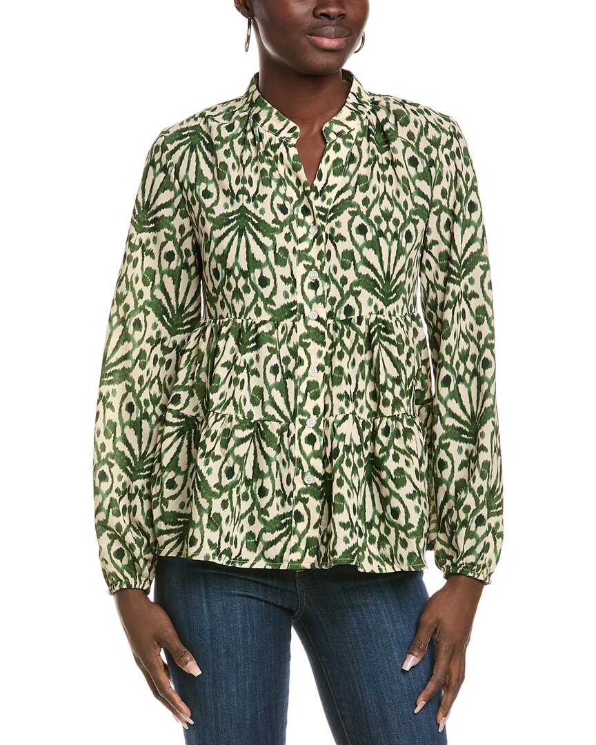 Грация Блузка с ярусами Gracia, зеленый 
Грация Блузка с ярусами Gracia, зеленый