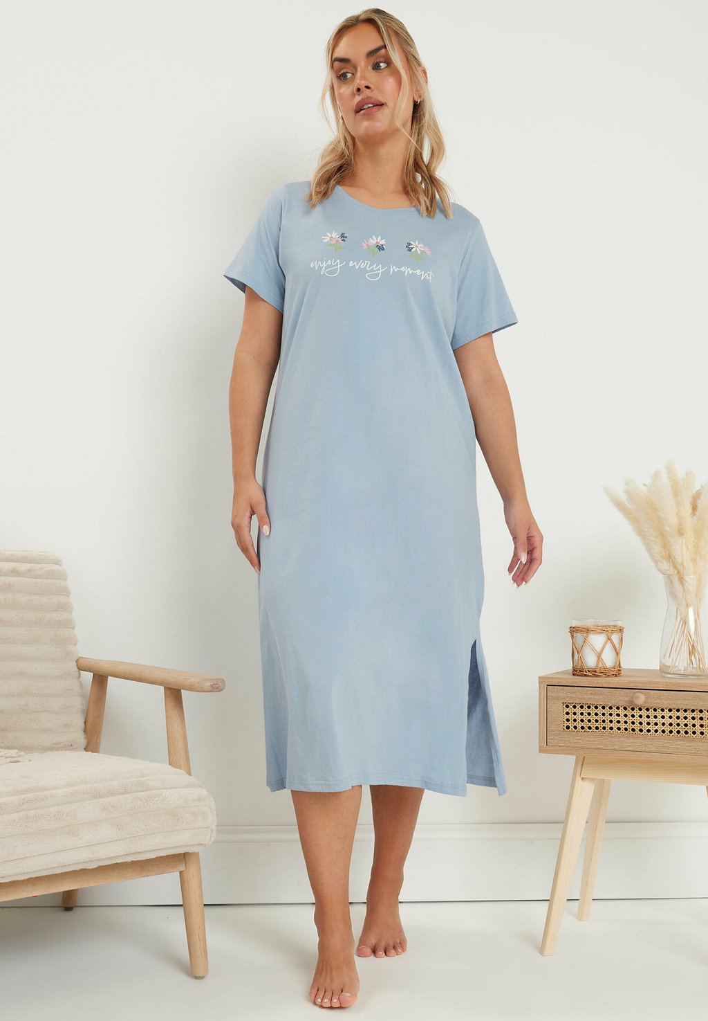 Ночная рубашка 2 PACK Yours Clothing, синий
Ночная рубашка 2 PACK Yours Clothing, синий