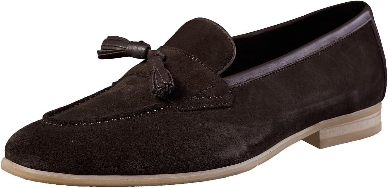 Мужские слипоны Santimon из замши с кожей, острым носком и кисточками, модные повседневные и деловые туфли, Coffee
Мужские слипоны Santimon из замши с кожей, острым носком и кисточками, модные повседневные и деловые туфли, Coffee