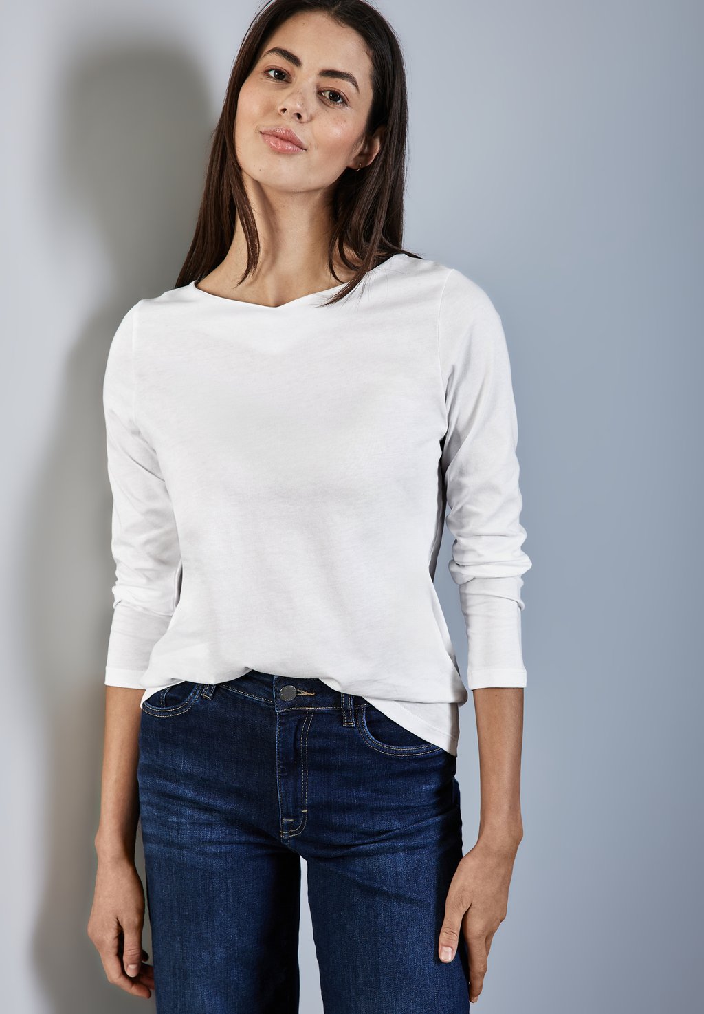 Топ с длинными рукавами Street One, белый
Топ с длинными рукавами Street One, белый