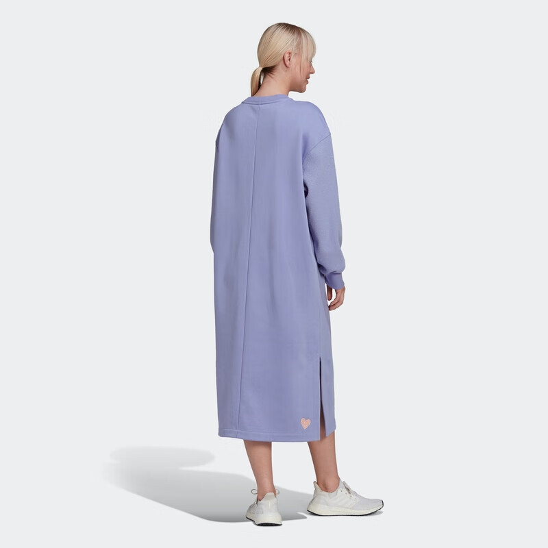 Женское флисовое платье с круглым вырезом, светло-фиолетовое Adidas
Женское флисовое платье с круглым вырезом, светло-фиолетовое Adidas