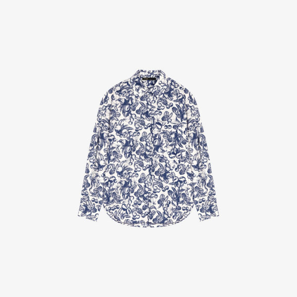 Рубашка Maje с фруктовым принтом, синий
Рубашка Maje с фруктовым принтом, синий