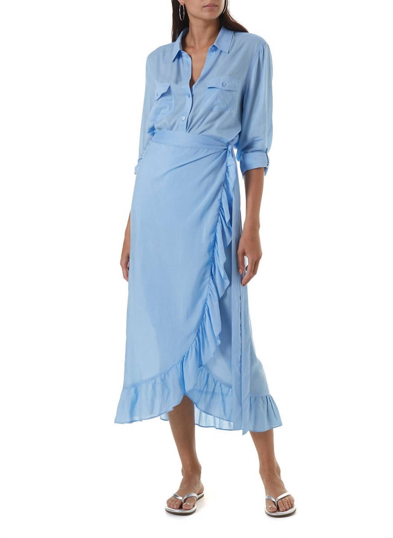 Рубашка Tash в васильковом цвете Melissa Odabash, синий
Рубашка Tash в васильковом цвете Melissa Odabash, синий