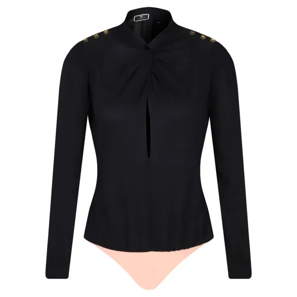 Боди стандартной формы Elisabetta Franchi, черный
Боди стандартной формы Elisabetta Franchi, черный