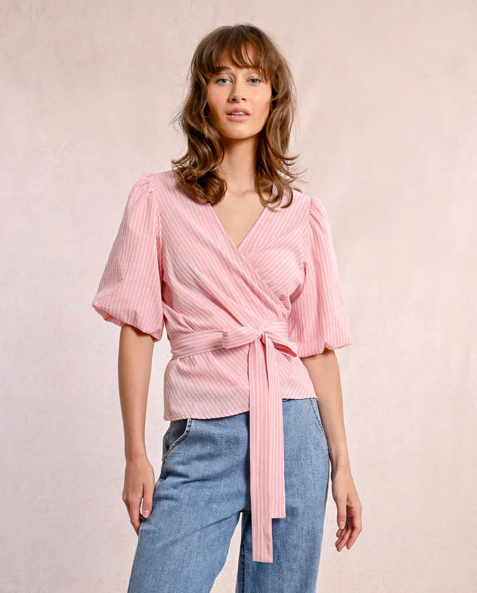 Женский топ с перекрещивающимися завязками и пышными рукавами Molly Bracken, розовый
Женский топ с перекрещивающимися завязками и пышными рукавами Molly Bracken, розовый