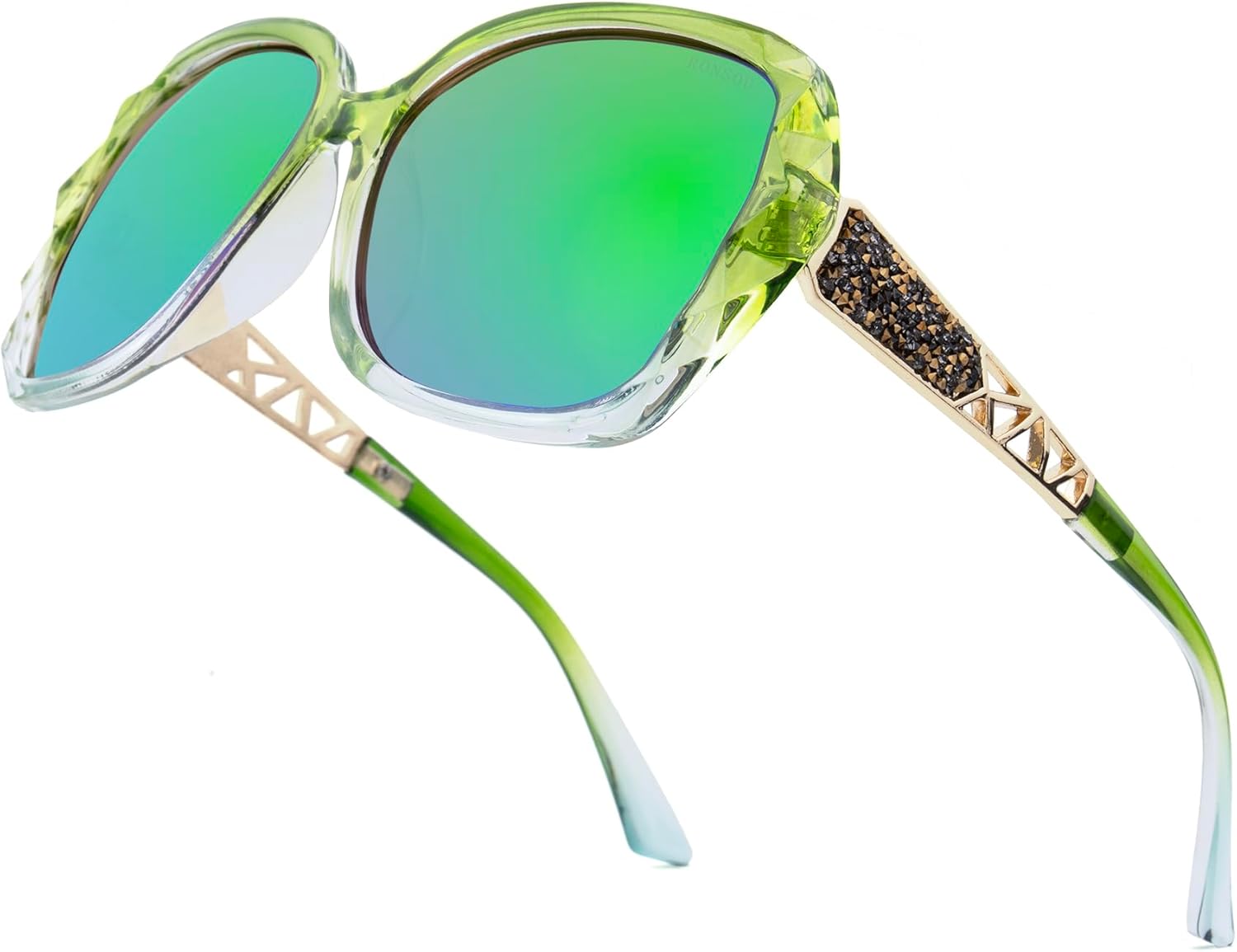 RONSOU Модные солнцезащитные очки для женщин, увеличенного размера, поляризованные, с защитой от УФ-излучения, винтажные классические солнцезащитные очки для женщин, Green Frame Green Lens
RONSOU Модные солнцезащитные очки для женщин, увеличенного размера, поляризованные, с защитой от УФ-излучения, винтажные классические солнцезащитные очки для женщин, Green Frame Green Lens