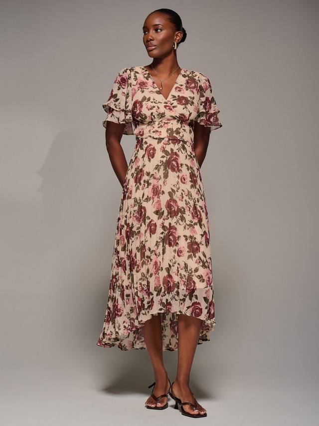 Платье миди из шифона с рукавами-крылышками и плиссировкой в цветочном стиле Jolie Moi, Cream Floral
Платье миди из шифона с рукавами-крылышками и плиссировкой в цветочном стиле Jolie Moi, Cream Floral