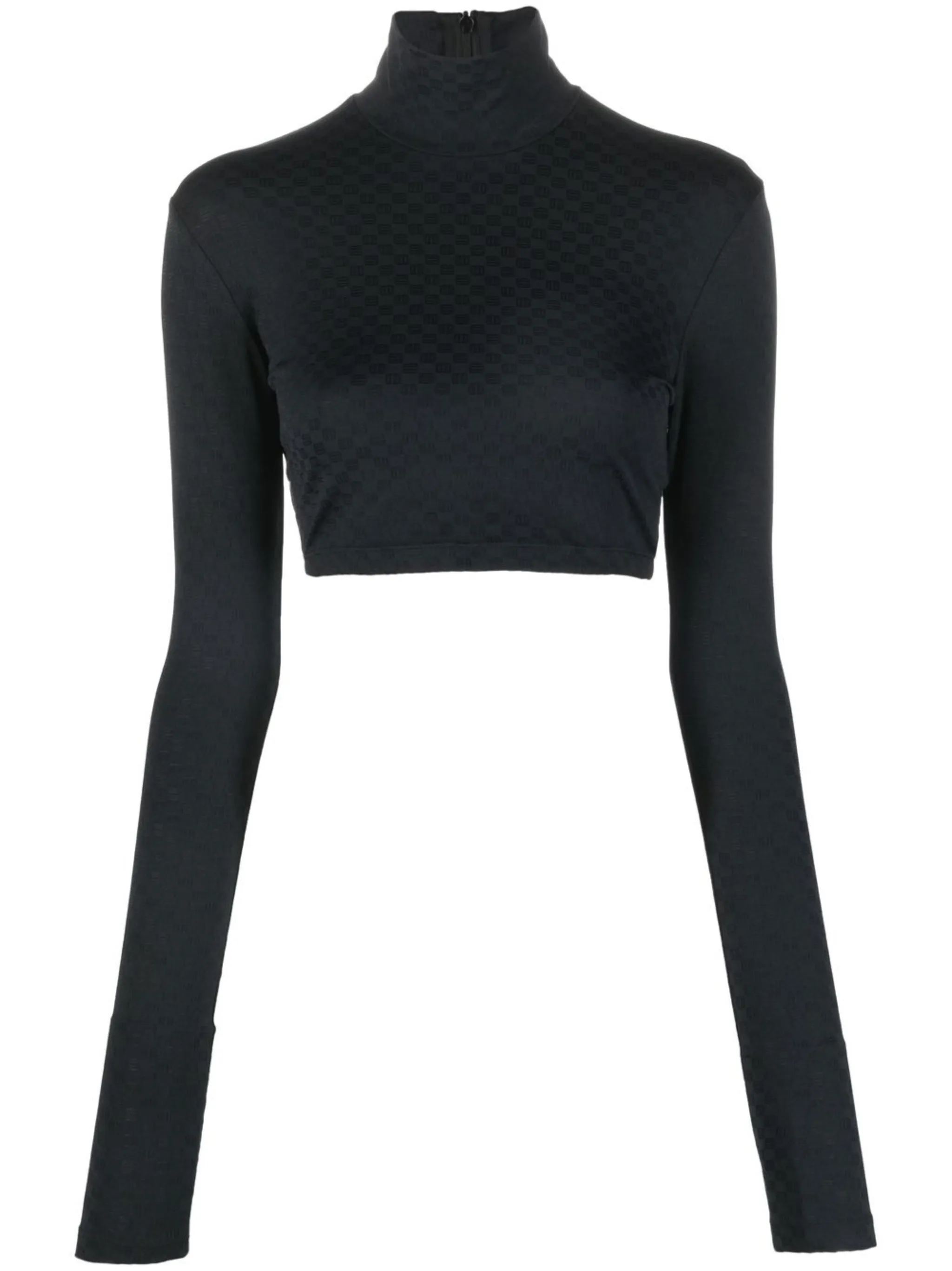 Топ с воротником-воронкой и длинными рукавами Ambush, черный
Топ с воротником-воронкой и длинными рукавами Ambush, черный