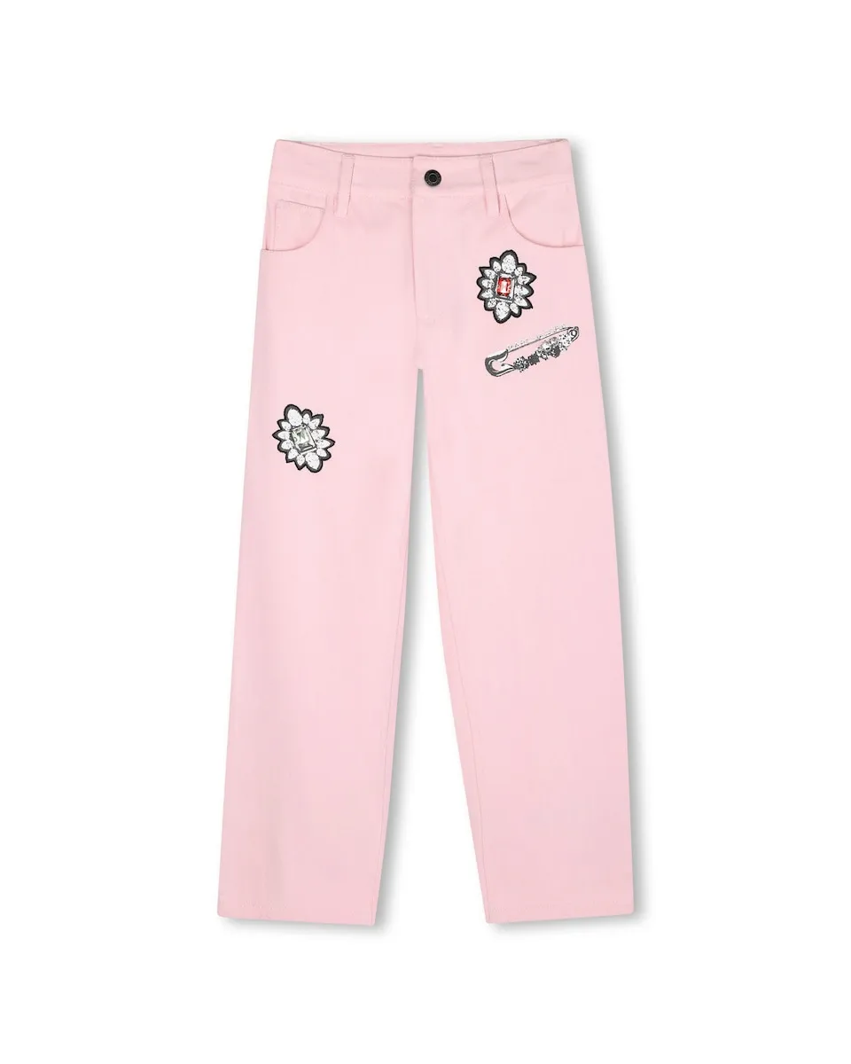 Детские розовые хлопковые брюки Marc Jacobs
Детские розовые хлопковые брюки Marc Jacobs