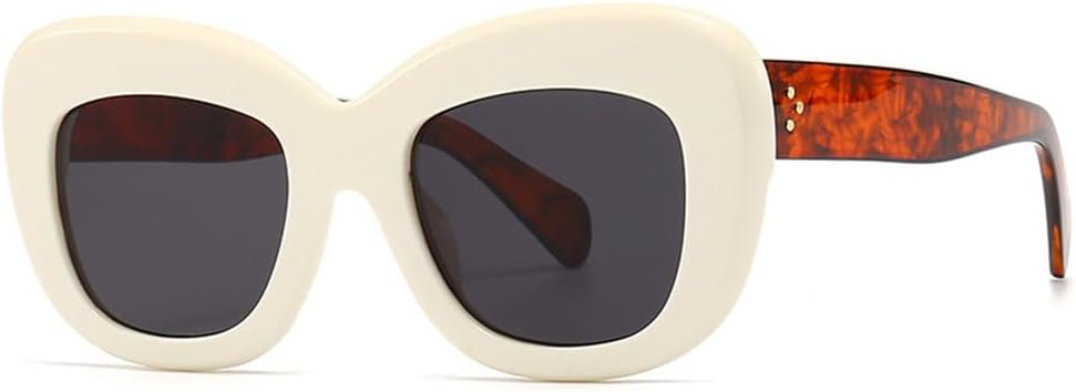 Модные ретро-солнцезащитные очки большого размера для женщин и мужчин, модель «кошачий глаз», роскошные, с заклепками, модные женские очки с защитой от УФ-излучения UV400 TYUVIVO, White Leopard Gray
Модные ретро-солнцезащитные очки большого размера для женщин и мужчин, модель «кошачий глаз», роскошные, с заклепками, модные женские очки с защитой от УФ-излучения UV400 TYUVIVO, White Leopard Gray