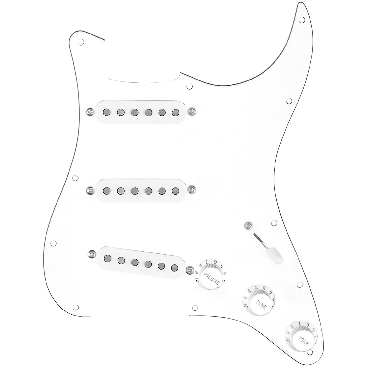 920d Custom Texas Vintage Loaded накладка для страта с белыми звукоснимателями и жгутом проводов S7W-MT белого цвета
920d Custom Texas Vintage Loaded накладка для страта с белыми звукоснимателями и жгутом проводов S7W-MT белого цвета