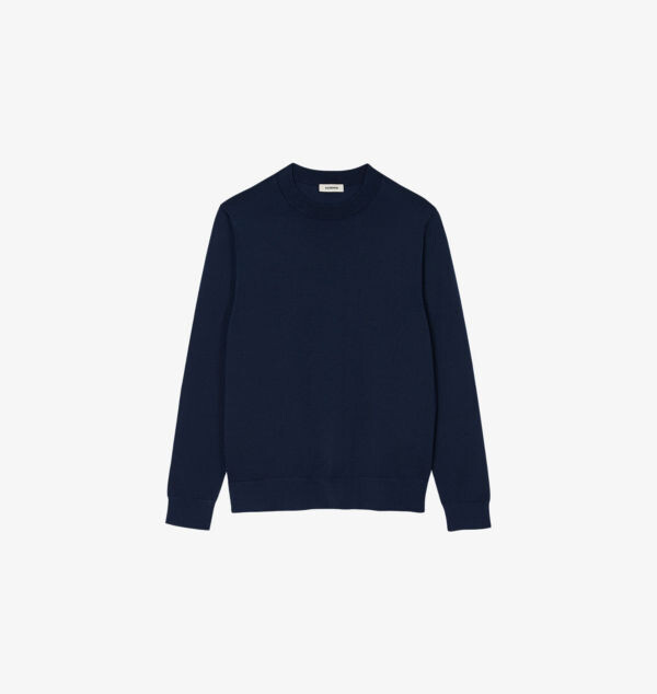 Джемпер тонкой вязки с круглым вырезом Sandro, синий 
Джемпер тонкой вязки с круглым вырезом Sandro, синий