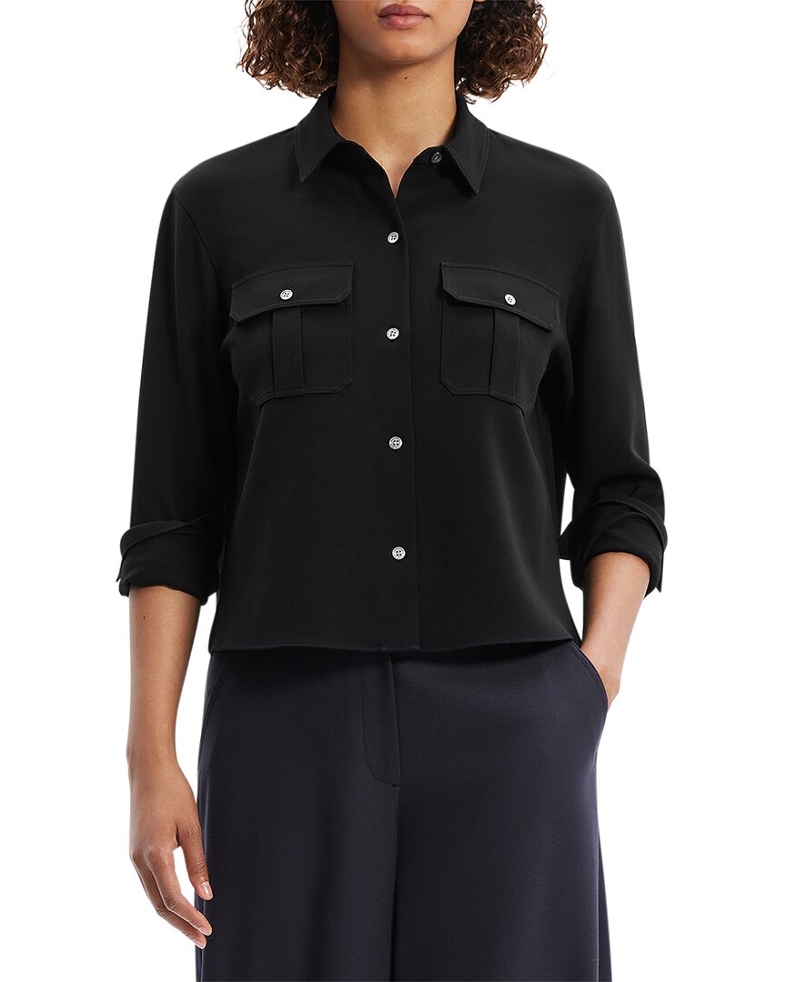 Теория Креп Кейп Бэк Военная рубашка Theory, черный
Теория Креп Кейп Бэк Военная рубашка Theory, черный