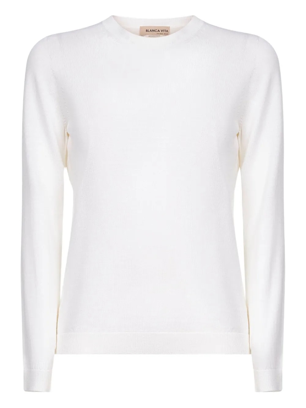 Ребристый свитер с круглым вырезом Blanca Vita, белый
Ребристый свитер с круглым вырезом Blanca Vita, белый