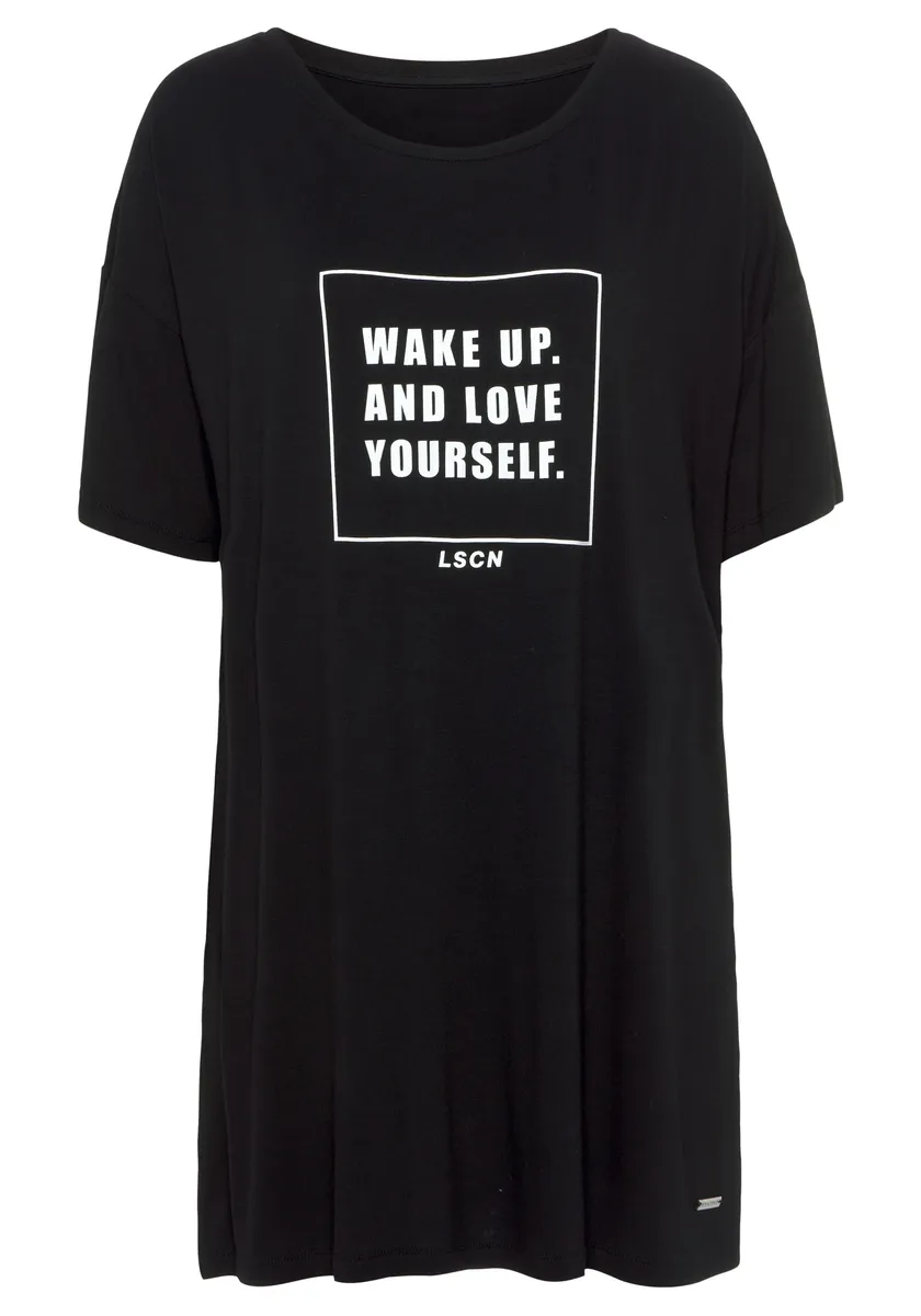 Ночная рубашка LASCANA, свободного кроя, черный
Ночная рубашка LASCANA, свободного кроя, черный