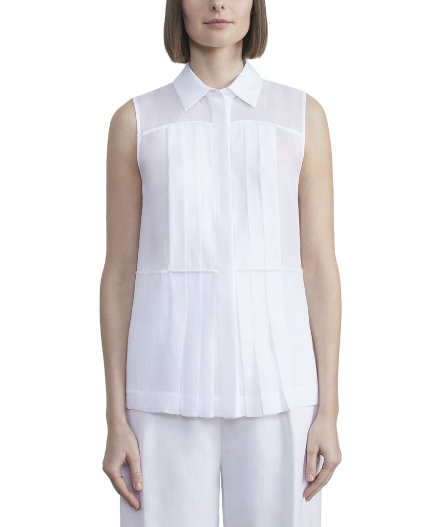 Lafayette 148 New York, рубашка без рукавов на пуговицах, белый
Lafayette 148 New York, рубашка без рукавов на пуговицах, белый