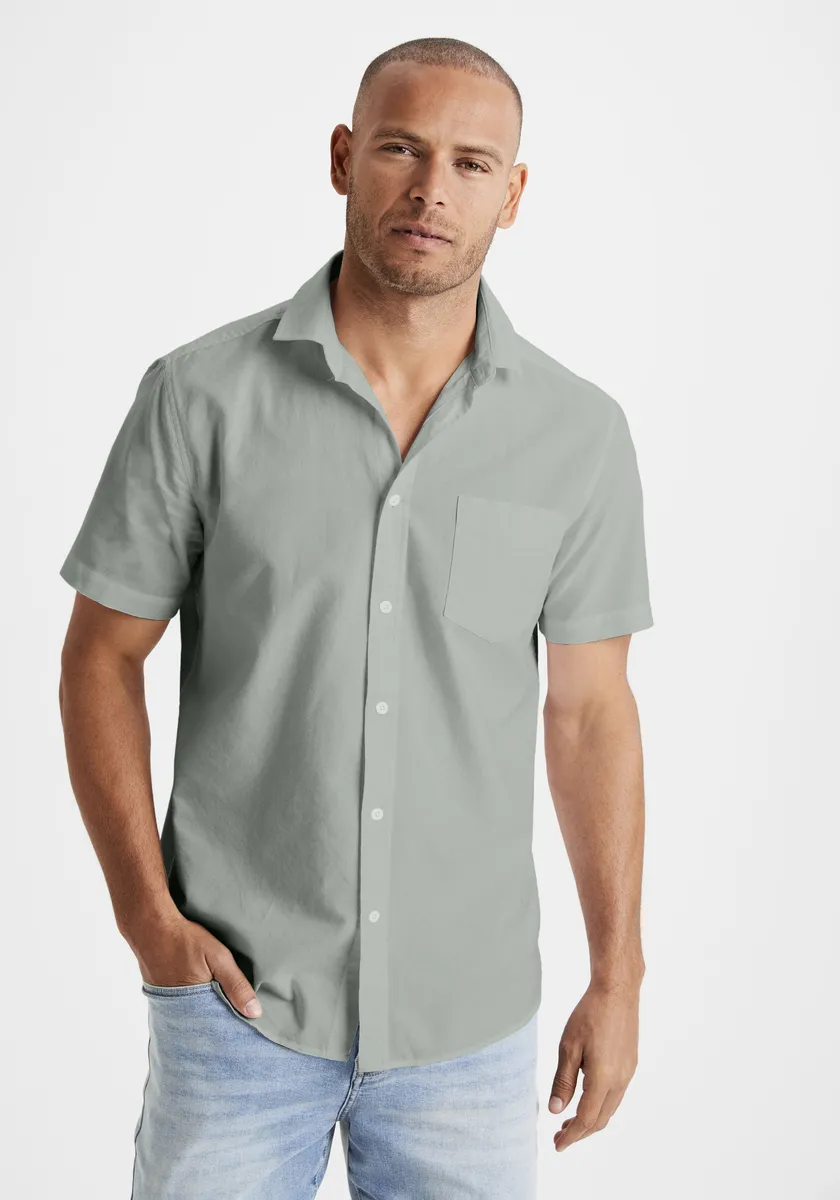 Рубашка H.I.S с короткими рукавами, воротником Кент, качество Оксфорд, из чистого хлопка, цвет Salbei
Рубашка H.I.S с короткими рукавами, воротником Кент, качество Оксфорд, из чистого хлопка, цвет Salbei