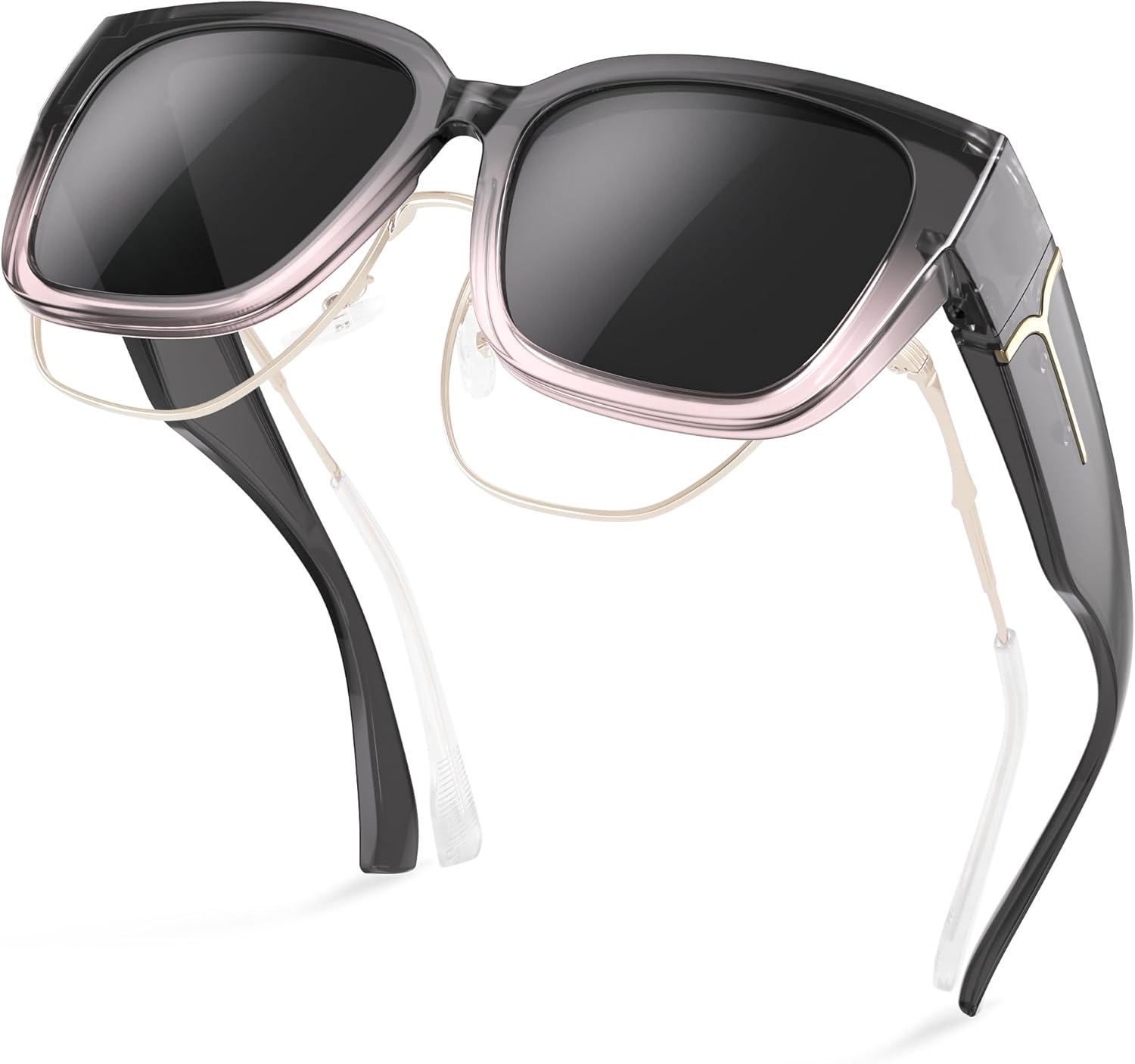 Женские солнцезащитные очки поверх обычных очков - поляризованные солнцезащитные очки большого размера с обтекаемой формой для защиты от ультрафиолета во время вождения kunqun, Blackclear-c1
Женские солнцезащитные очки поверх обычных очков - поляризованные солнцезащитные очки большого размера с обтекаемой формой для защиты от ультрафиолета во время вождения kunqun, Blackclear-c1