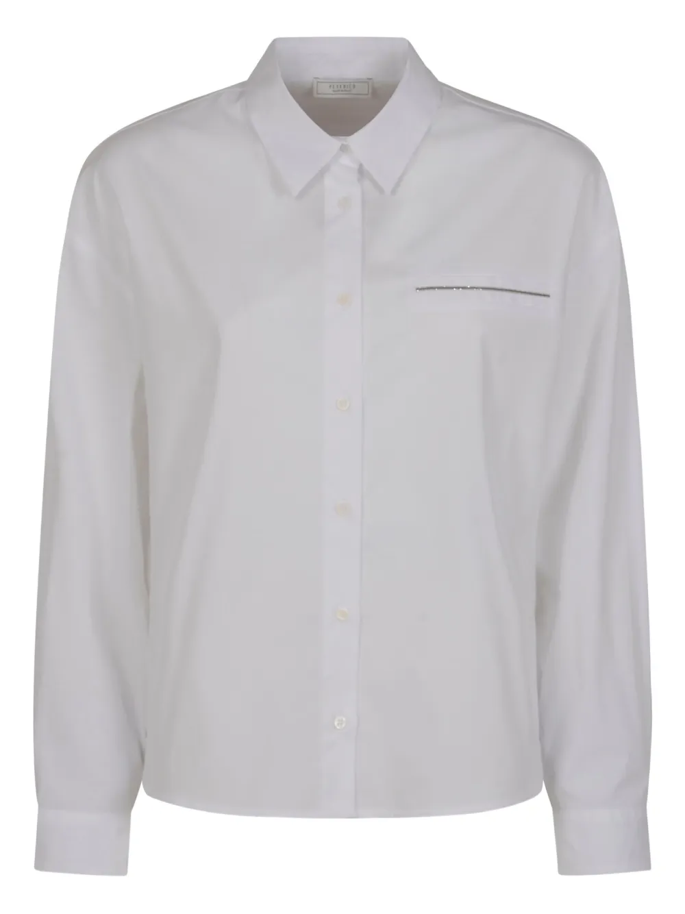 Рубашка с карманом, украшенным заклепками Peserico, белый
Рубашка с карманом, украшенным заклепками Peserico, белый