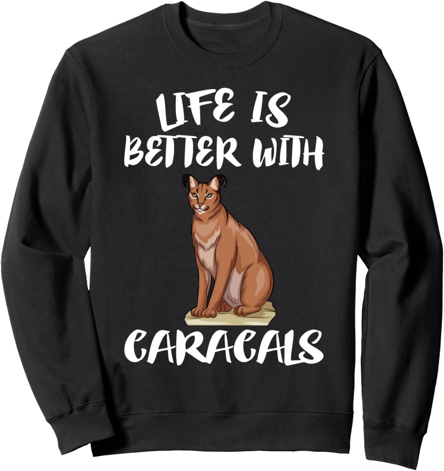 Толстовка «Жизнь лучше с каракалами» Caracal Cats, черный
Толстовка «Жизнь лучше с каракалами» Caracal Cats, черный
