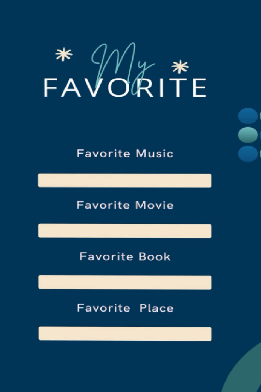 MY FAVORITE: Teal - 6x9 120 Lined Paper - A Place for your Thoughts: 6x9 inch and 120 page (French Edition) (Independently published)
MY FAVORITE: Teal - 6x9 120 Lined Paper - A Place for your Thoughts: 6x9 inch and 120 page (French Edition) (Independently published)