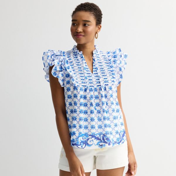 Женская блузка с воланами на рукавах Farmers Market, цвет blue tile
Женская блузка с воланами на рукавах Farmers Market, цвет blue tile