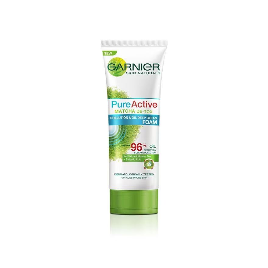 Garnier Pure Active Matcha De-Tox Pullution Oil Пенка для глубокой очистки 100 мл, Green
Garnier Pure Active Matcha De-Tox Pullution Oil Пенка для глубокой очистки 100 мл, Green