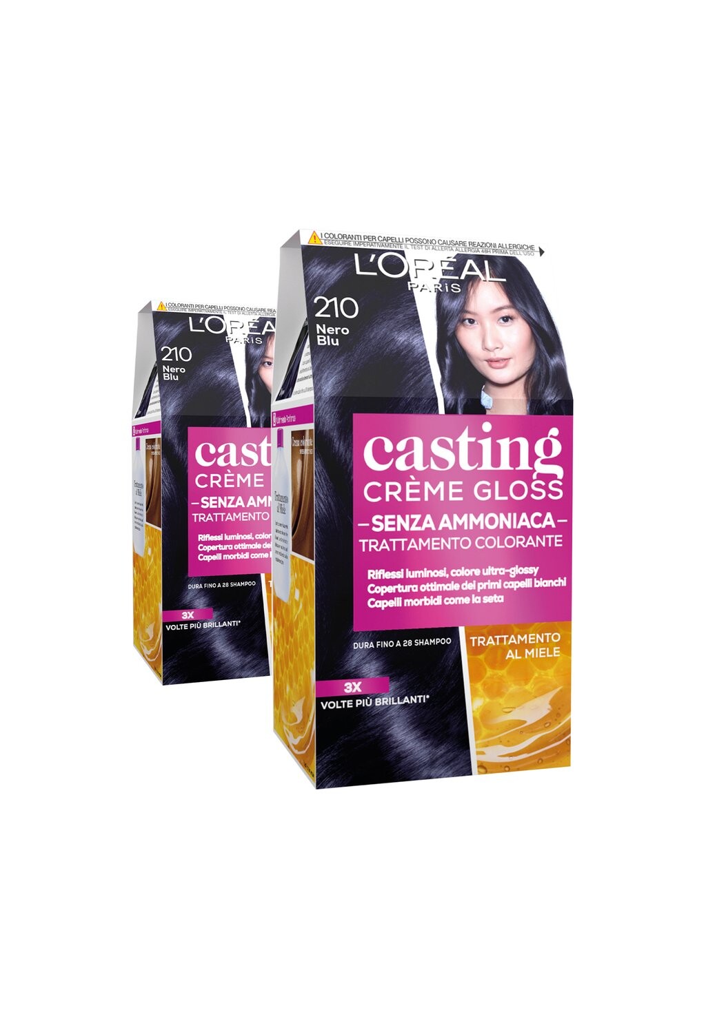 Краска для волос L'ORÉAL PARIS TINTA CAPELLI CASTING CREME GLOSS TINTA CAPELLI SENZA AMMONIACA PER UNA FRAGRANZA PIACEVOLE, 2 PACK L'Oréal Paris, черный
Краска для волос L'ORÉAL PARIS TINTA CAPELLI CASTING CREME GLOSS TINTA CAPELLI SENZA AMMONIACA PER UNA FRAGRANZA PIACEVOLE, 2 PACK L'Oréal Paris, черный