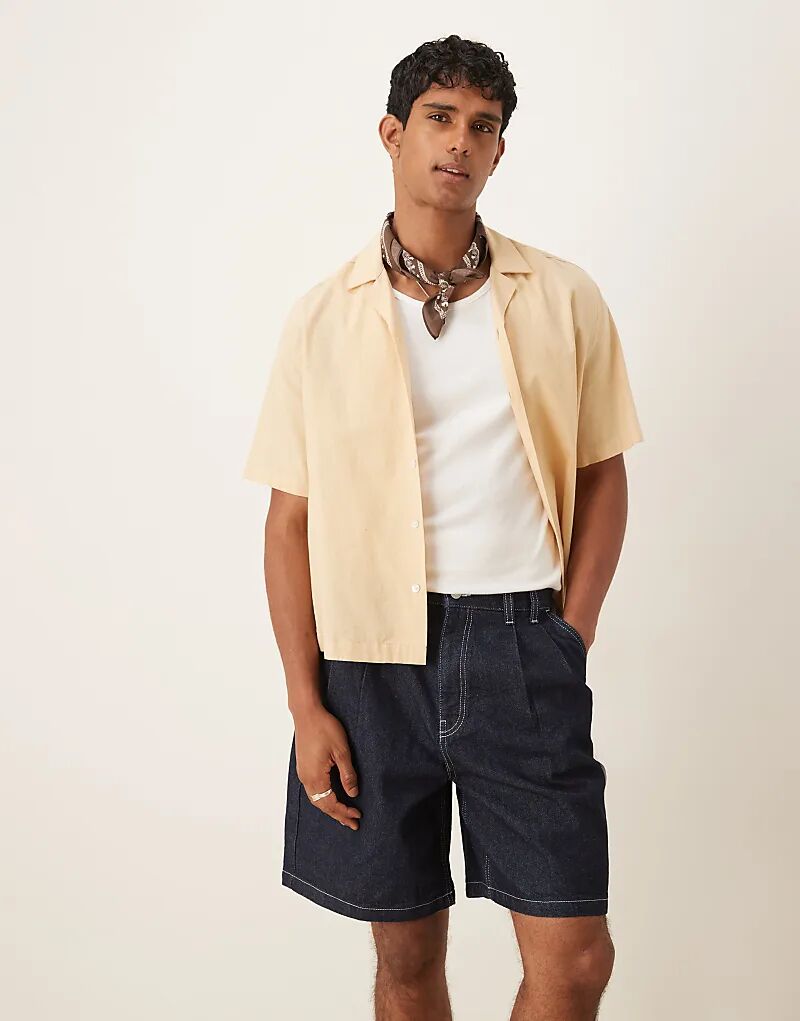 Джинсовые шорты средней длины ASOS DESIGN с двойными складками, необработанного тона
Джинсовые шорты средней длины ASOS DESIGN с двойными складками, необработанного тона