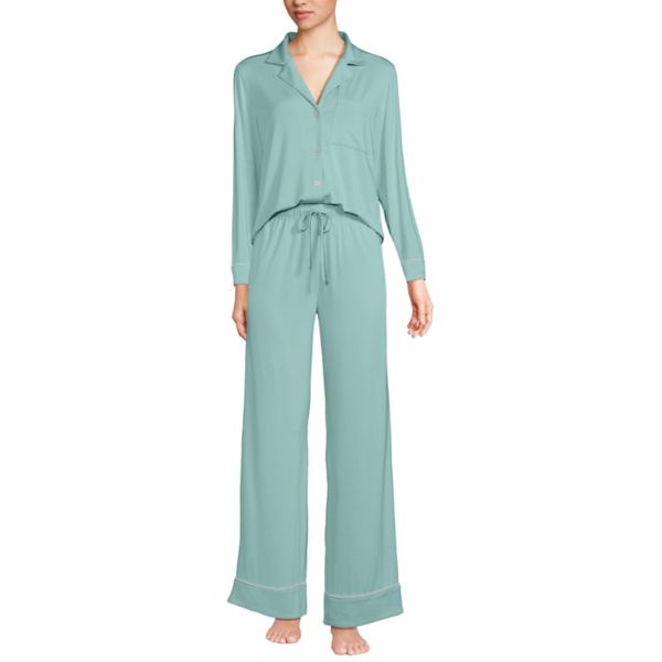 Женский пижамный комплект из двух частей: верха и штанов Lands' End, цвет misty aqua
Женский пижамный комплект из двух частей: верха и штанов Lands' End, цвет misty aqua