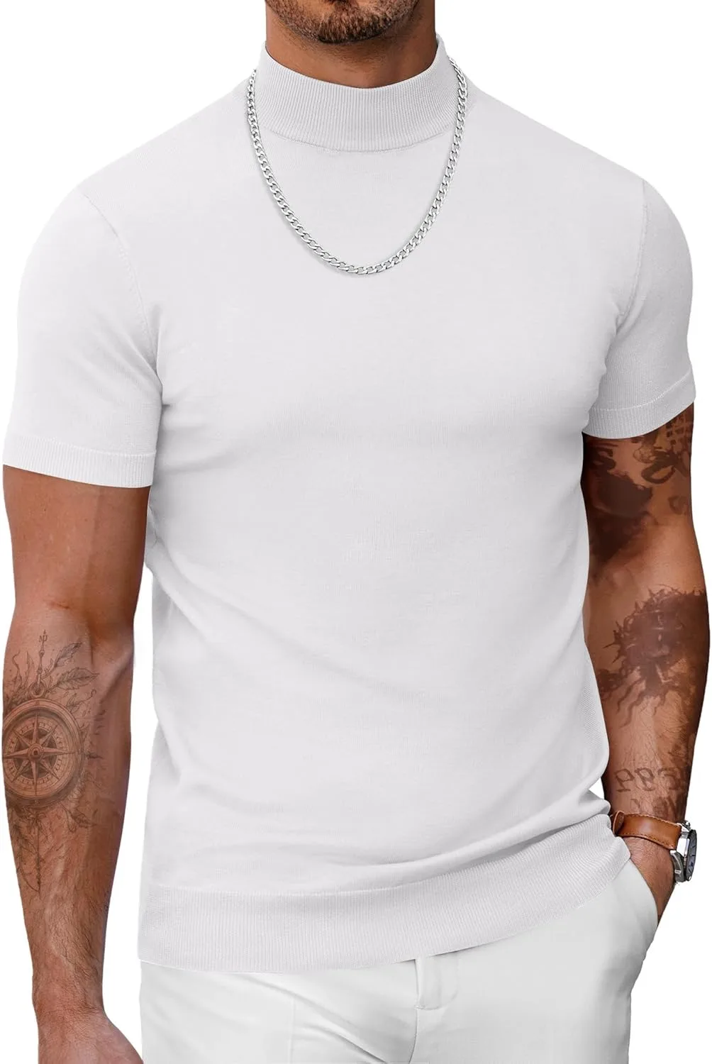 COOFANDY мужской короткий рукав водолазка свитер
COOFANDY мужской короткий рукав водолазка свитер