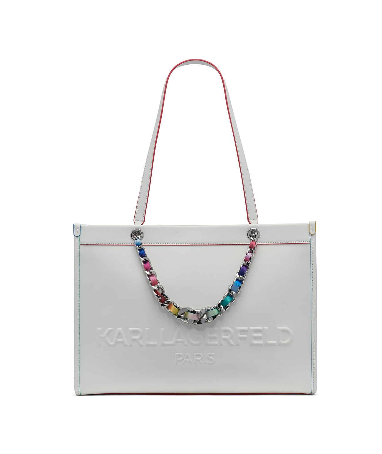 Большая сумка savoie с разноцветным ремешком-цепочкой KARL LAGERFELD PARIS, белый
Большая сумка savoie с разноцветным ремешком-цепочкой KARL LAGERFELD PARIS, белый