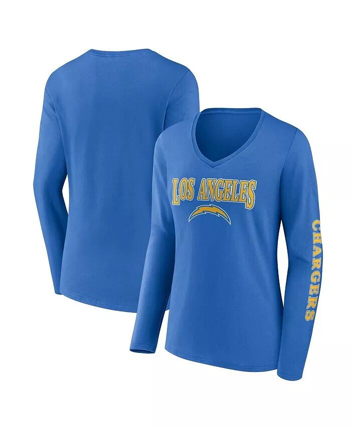 Женская футболка цвета Powder Blue с длинным рукавом и V-образным вырезом с надписью Los Angeles Chargers Fanatics
Женская футболка цвета Powder Blue с длинным рукавом и V-образным вырезом с надписью Los Angeles Chargers Fanatics