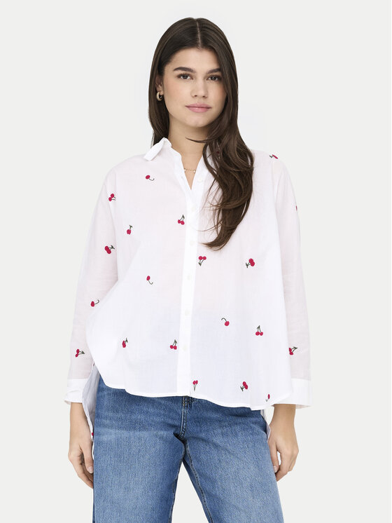 Рубашка в обтяжку 15283743 Only, белый
Рубашка в обтяжку 15283743 Only, белый