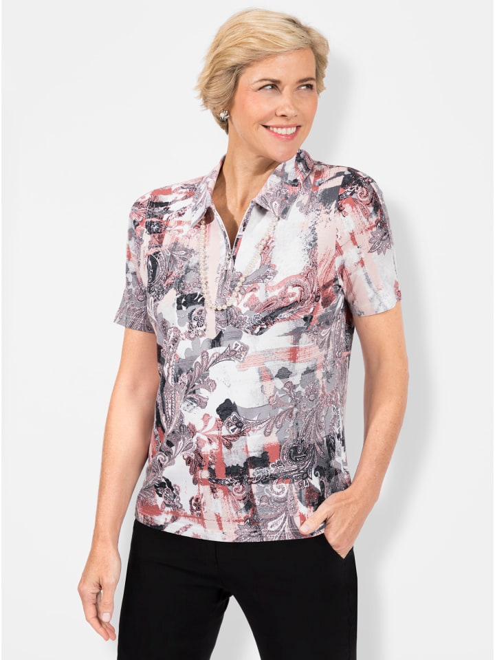 Рубашка-поло с принтом цвета пудры и серого камня WITT WEIDEN
Рубашка-поло с принтом цвета пудры и серого камня WITT WEIDEN