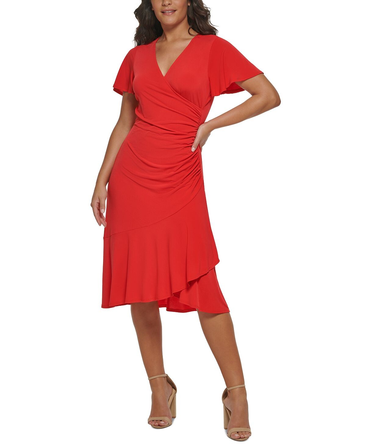 Платье миди с развевающимися рукавами kensie
Платье миди с развевающимися рукавами kensie