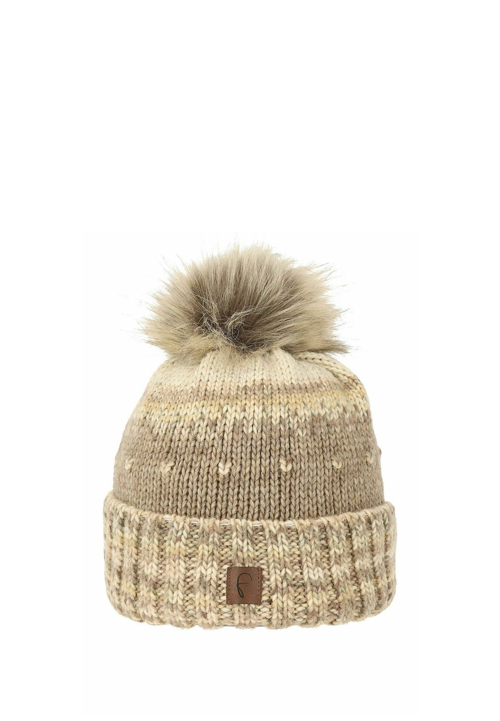 Шапка GESTREIFT MIT BOMMEL Faera, бежевый 
Шапка GESTREIFT MIT BOMMEL Faera, бежевый